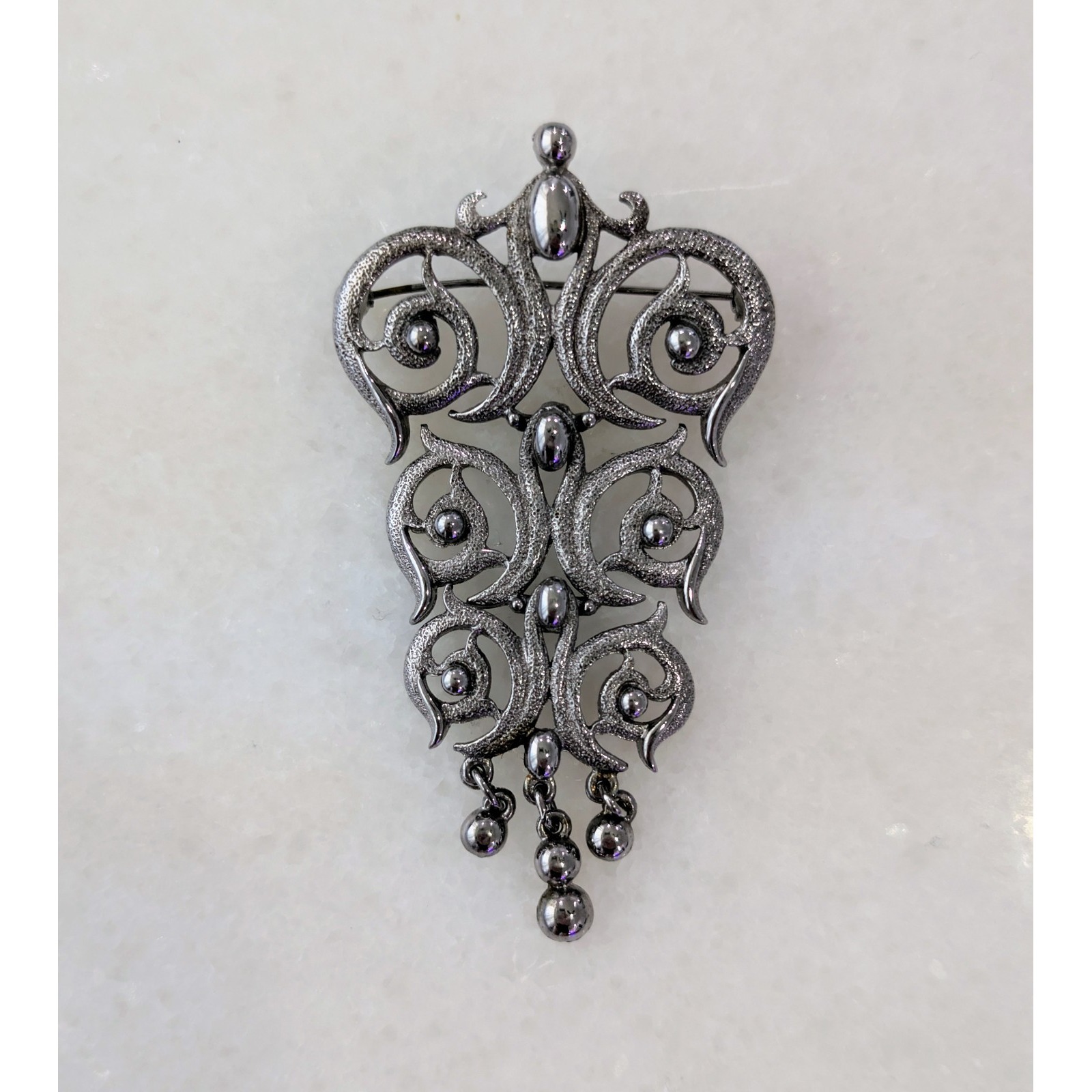 Vintage Lisner Articulated Cascading Brooch Pin Shoulder Waterfall Tone Lt86 40$